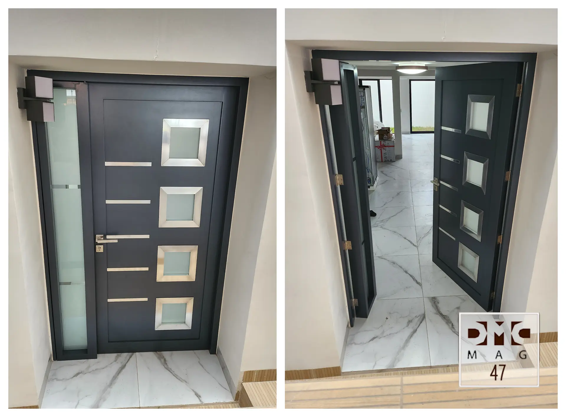 Puerta de madera amplia