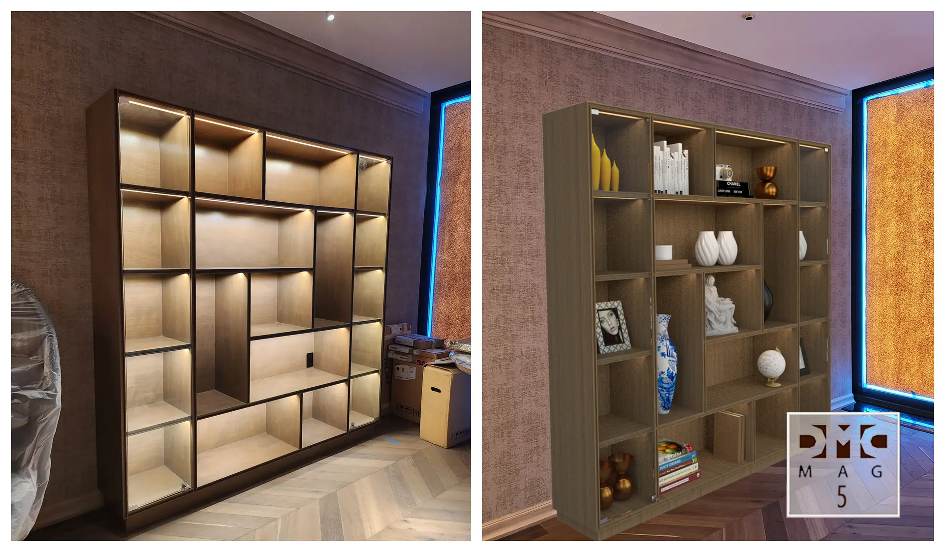 Render y mueble terminado