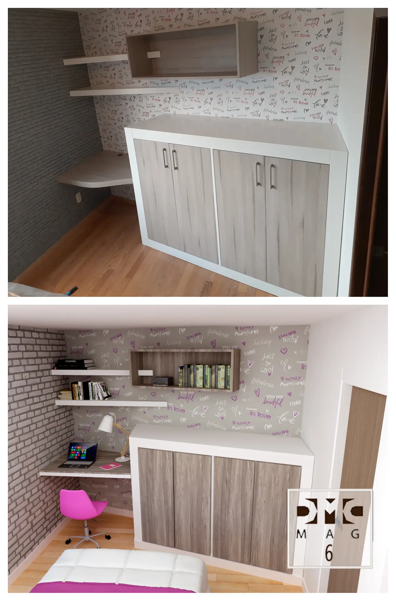 Render y mueble terminado