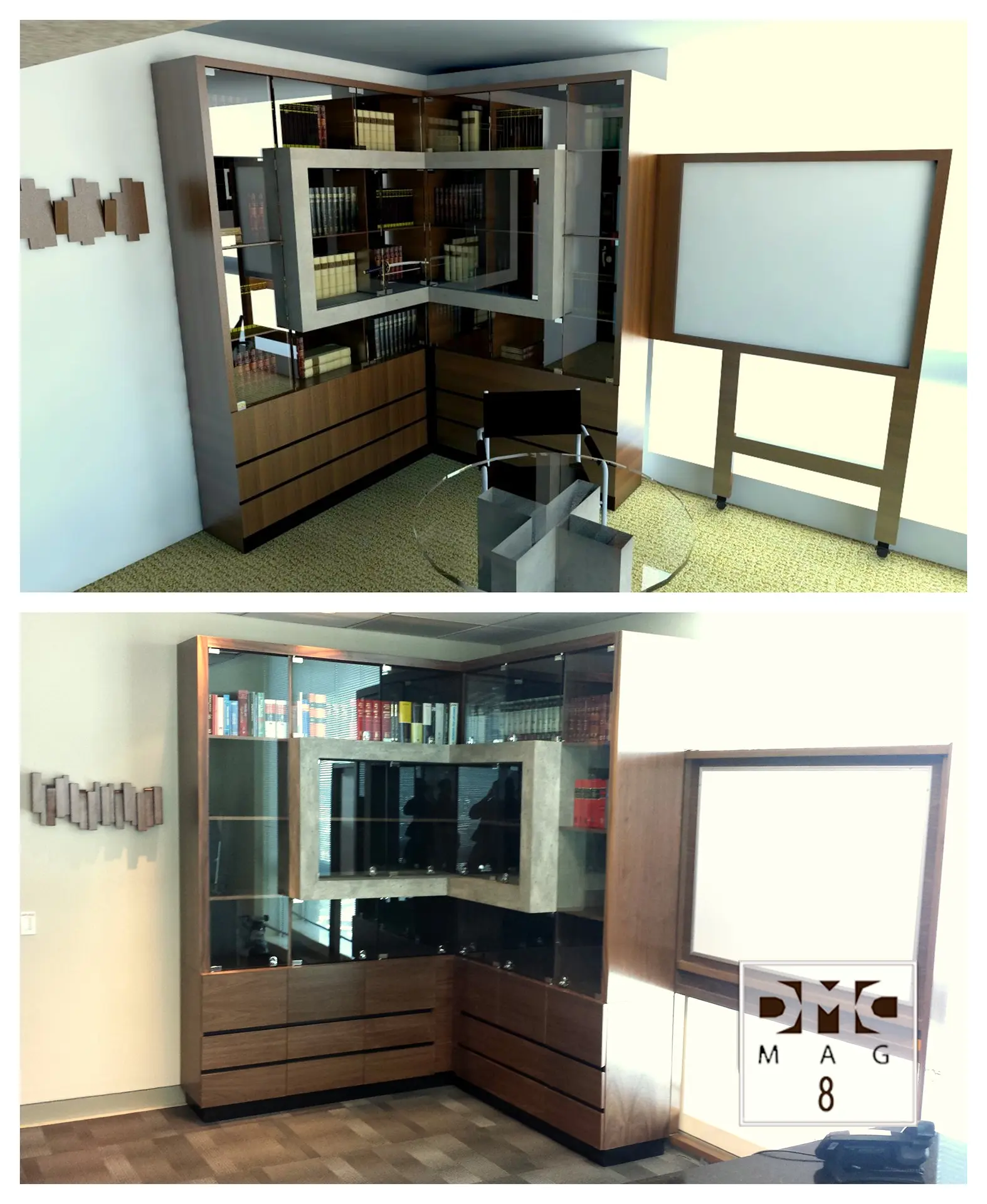 Render y mueble terminado